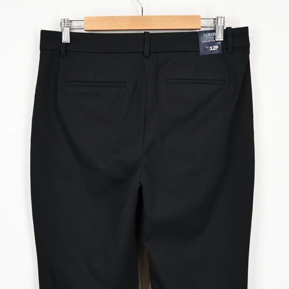 NWT J.Crew Factory Petite Kallie Straight-Leg Stretch Pant Black Size 12 Petite - Picture 6 of 11
